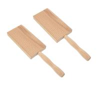 IWOWHERO Tablas para Pasta de Madera 2 Piezas, Herramienta para Hacer Gnocchis y Garganelli, Utensilios de Cocina Resistentes, Textura Antideslizante, Uso Doméstico y Profesional