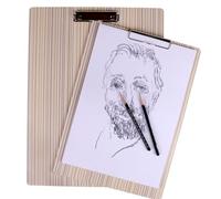 IWOWHERO Tablero de Dibujo Portátil Tamaño 48 X 36 Cm de Madera Sintética Beige Clip para y Pintura Acuarela, Adecuado Aficionados