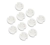 IWOWHERO Tapa de Enchufe Eléctrico ABS para Enchufes Franceses Redonda y Delgada Paquete de 10 Unidades Protección contra Contacto Eléctrico para Hogares