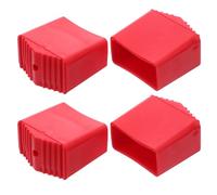 IWOWHERO Tapas Antideslizantes para Patas de Escalera de Tijera Juego de 4 Piezas de Goma Roja 2X4 CM Protectores Aislantes y Resistentes al Desgaste para Uso en Interiores y Exteriores