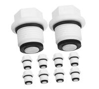 IWOWHERO Tapón de Silicona para Bolsa de Agua Caliente, Sellador Reutilizable Doble Junta, Compatible Bolsas Pequeñas, Color Blanco Hexagonal, 10 Unidades, Adecuado para Terapias de Calor