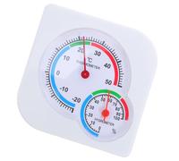 IWOWHERO Termómetro Analógico para Interior y Exterior, Mini Higrómetro de Plástico Compacto, Medidor de Temperatura y Humedad para Hogar, Oficina y Jardín, sin Batería, Fácil Lectura