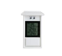 IWOWHERO Termómetro Exterior Digital Color Claro Función Memoria de Temperatura Máxima y Mínima, sin Batería, Rango 20 a 50 °c, Orificio para Colgar en Ventana o Pared, Adecuado para