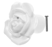 IWOWHERO Tirador de Cerámica Blanco para Armarios y Zapatos, Fácil de Desmontar y Resistente al Desgaste, Adecuado para Muebles Modernos y Elegantes