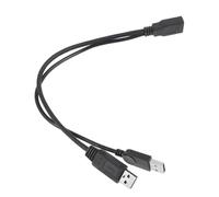 IWOWHERO USB Alargador con Doble Conector Macho para Suministro de Energía Mejorado Cable USB Hembra Dos Machos Compatible con Discos Duros Móviles Resistente Alta Velocidad Longitud