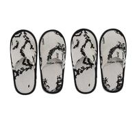 IWOWHERO Zapatillas Desechables Antideslizantes 2 Pares Tamaño Pequeño Color Gris Claro Textura Tipo Lino para Niños Uso en Hotel y Viaje