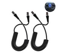 iwui 2 Unidades Cable USB C a USB C Espiral, 240 W Cable en Espiral USB Tipo C 1M Android Auto 5A cable de Carga Rápida de Datos para Galaxy S25 S24 iPhone 17 16 15 MacBook