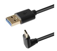 iwui Cable USB C 90 Grados 3.0, Cable USB A Tipo C Ángulo Arriba y Abajo para Carga Rápida 60W y Transferencia 5Gbps, Diseño L para Móvil, Portátil, PC y Tablet (0.25 m)