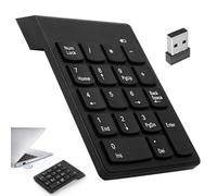 iwui Teclado numérico inalámbrico 2.4G con Receptor Mini USB, Teclado Portátil Ergonómico, Ideal para Oficina, Cálculo de Números, Compatible con Computadora Portátil y PC