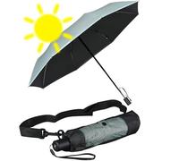 iX-brella City Trekking - Paraguas con bastón extralargo con protección UV y contra el calor, Mint-black - Protección contra rayos UV y contra el calor, 98 cm, Abrebotellas de mano