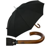 iX-brella Paraguas automático para hombre con mango redondo de madera auténtica
