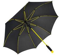 iX-brella Paraguas automático XXL de fibra de vidrio - Negro, Amarillo, 132 cm, Sombrilla de golf XXL