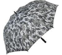 iX-brella Paraguas automático XXL fibra de vidrio negro, gris, Golfschirm Automatik, Paraguas de golf XXL