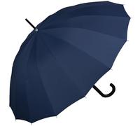 ix-brella Paraguas de 16 piezas de fibra completa con automático, muy estable, muy grandes, color negro, azul, 105 cm, Paraguas XXL