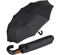 iX-brella Paraguas de bolsillo para hombre con mango redondo automático, Aspecto de madera, 106 cm