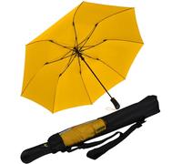 iX-brella Paraguas de bolsillo XXL 124 cm de fibra de vidrio con sistema automático, amarillo, 124 cm, Paraguas de bolsillo XXL