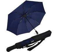 iX-brella Paraguas de bolsillo XXL 124 cm de fibra de vidrio con sistema automático, Insignia Blue, 124 cm, Paraguas de bolsillo XXL