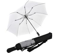 iX-brella Paraguas plegable XXL de fibra de vidrio de 124 cm con automático, blanco, 124 cm