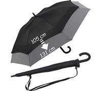iX-brella Sombrilla expansiva móvil a XXL - con automático, Negro reflectante., 83 cm, Paraguas automático