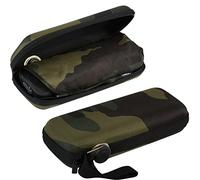 iX-brella Super Mini Paraguas de bolsillo con gran cúpula 94cm Camuflaje, verde oliva, Mini-Taschenschirm mit Etui