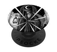 IX El Ermitaño Tarot Carta Mística Oculta Luna Escaleras PopSockets PopGrip Adhesivo
