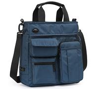 IX INOXTO Bolsa de mensajero para hombre, bolsa de hombro para computadora, trabajo, oficina, maletines impermeables para viajes, trabajo, universidad, Azul/Patchwork