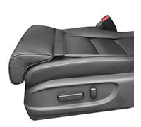 IXART Cojín para Asiento de Coche, cojín Extensor para Asiento de Coche, Extensores de Pierna para Silla, Rodilleras de Cuero, cojín de Soporte para Pierna de Asiento de Conductor de Coche,Black