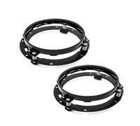 Ixaundd Faros Faro LED Redondo De 7 Pulgadas Con Anillo Halo, Señal De Giro Ámbar, Para Lada, Para Niva, Para Urban 4x4, Para Suzuki, Para Samurai Faros Trabajo(2 piece black Bracket)