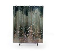 IXEHOH Cortina de Ducha Inspirada en Gustav Klimt,diseño Bohemio,con Motivos Florales y botánicos,para baño,Colorida y única (183 x 183 cm/72 x 72 Pulgadas [Ancho x Alto])