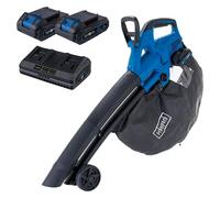 IXES 20V Soplador/Aspirador de batería BC-BLV720-X Set S2 (40 V, 2 baterías, 2 Ah, Potencia de soplado: 720 m³/min, Velocidad de soplado: 210 km/h)