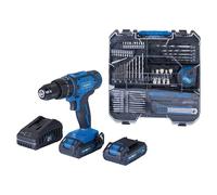 IXES 20V Taladro atornillador de batería C-CDTB74/2-X (20 V, 2 baterías, 2 Ah, 50 Nm, 77 pzs.)