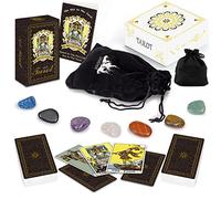 IXIGER Cartas de tarot con guía (idioma español no garantizado), 78 cartas de tarot originales para principiantes y lectores expertos, mazo de tarot clásico tamaño estándar de 4.75 x 2.75 pulgadas