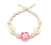 Ixkbiced Tobillera de perlas boho hecha a mano, tobillera, concha, perlas, tobilleras, cadena para la playa, joyería ajustable, tobillera para pies de playa