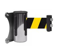 IXMLDAXD Barreras extendidas, Barrera de pared retráctil magnética for control multitudes, barrera seguridad cuerda con cinturón amarillo y negro 2/3/5 m(A,3M/9.8FT)