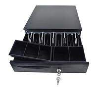 IXMLDAXD Caja de supermercado, Cajón de Caja registradora Compacto, cajón Servicio Que almacena Forma Segura su Efectivo, Grande con Bandeja for Dinero(Noir)