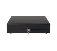 IXMLDAXD Caja de supermercado, Cajón Individual for Caja registradora con Ranuras Frontales Grandes for Medios y Compartimento extraíble for Monedas for pequeñas Empresas(Noir)