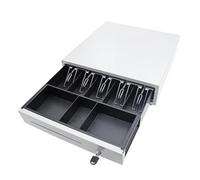 IXMLDAXD Caja de supermercado, Organizador de Efectivo Caja Almacenamiento Dinero registradora Comercial Sistema POS electrónico(Bianco)