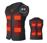 IXMLDAXD Chaleco térmico, Chaleco autocalentable de 5 Zonas con calefacción por Infrarrojos USB, Chaqueta con Carga for Exteriores, Ropa eléctrica con autocalentamiento for Hombres(M)