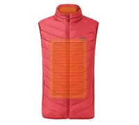 IXMLDAXD Chaleco térmico, Chaleco Calefactor eléctrico USB for Exteriores, Invierno, Tela térmica, Plumas, Camping, Senderismo, Chaqueta de Caza cálida(Red,XXL)