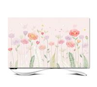 IXMLDAXD cubierta de televisión, Funda de TV tela suave for interiores, antipolvo, con estampado 3D hojas y flores. Impermeable(C,32in(80x50cm))