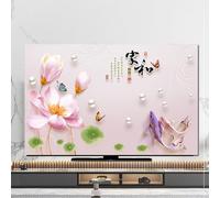 IXMLDAXD cubierta de televisión, Funda protectora antipolvo for TV de 55 y 65 pulgadas, resistente al calor, for colgar en escritorio o como funda sobremesa(C,70in(161x96cm))