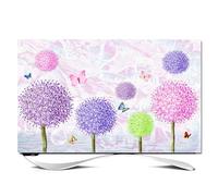 IXMLDAXD cubierta de televisión, Tela antipolvo universal for colgar televisores LED y LCD en superficies curvas, impermeable, con estampado floral(A,45 48in(110x65cm))