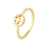 IXMLDAXD El anillo, Anillo de pareja Paz y Amor for él for ella: una delicada alianza oro 18 quilates for ella un llamativo anillo sello esmaltado No a la guerra for(For Women,O)