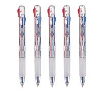 IXMLDAXD El bolígrafo, Bolígrafo retráctil de gel, bolígrafo tinta, bicolor roja y azul 0,5 mm(5pcs)