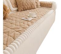 IXMLDAXD El sofá, 1 Pieza, Fundas Antideslizantes for sofá de 2-3 Cojines, Almohadillas Gruesas(Brown,90x210cm)