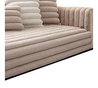 IXMLDAXD El sofá, 1 Pieza, Fundas Antideslizantes for sofá de 2-3 Cojines, Almohadillas Gruesas, Suaves y afelpadas(Khaki,90x260cm)