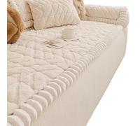 IXMLDAXD El sofá, 1 Pieza, Fundas Antideslizantes for sofá de 2-3 Cojines, Almohadillas Gruesas(White,90x240cm)