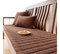 IXMLDAXD El sofá, Funda for sofá de 2-3 Cojines, Antideslizante, 1 Unidad(Brown a,55cmx160cm)