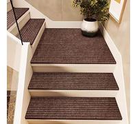 IXMLDAXD escaleras de escaleras, Alfombras Antideslizantes for escaleras, Ideales for Interiores. También sirven como tapetes for, perfectos for niños y Perros. Paquete de 5 Unidades(Coffee,22x55cm)