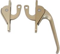 IXMLDAXD la Mano de la Ventana, Manijas de Puertas y Ventanas con Mecanismo Palanca Subida Bajada Estilo Antiguo(Gold,B)